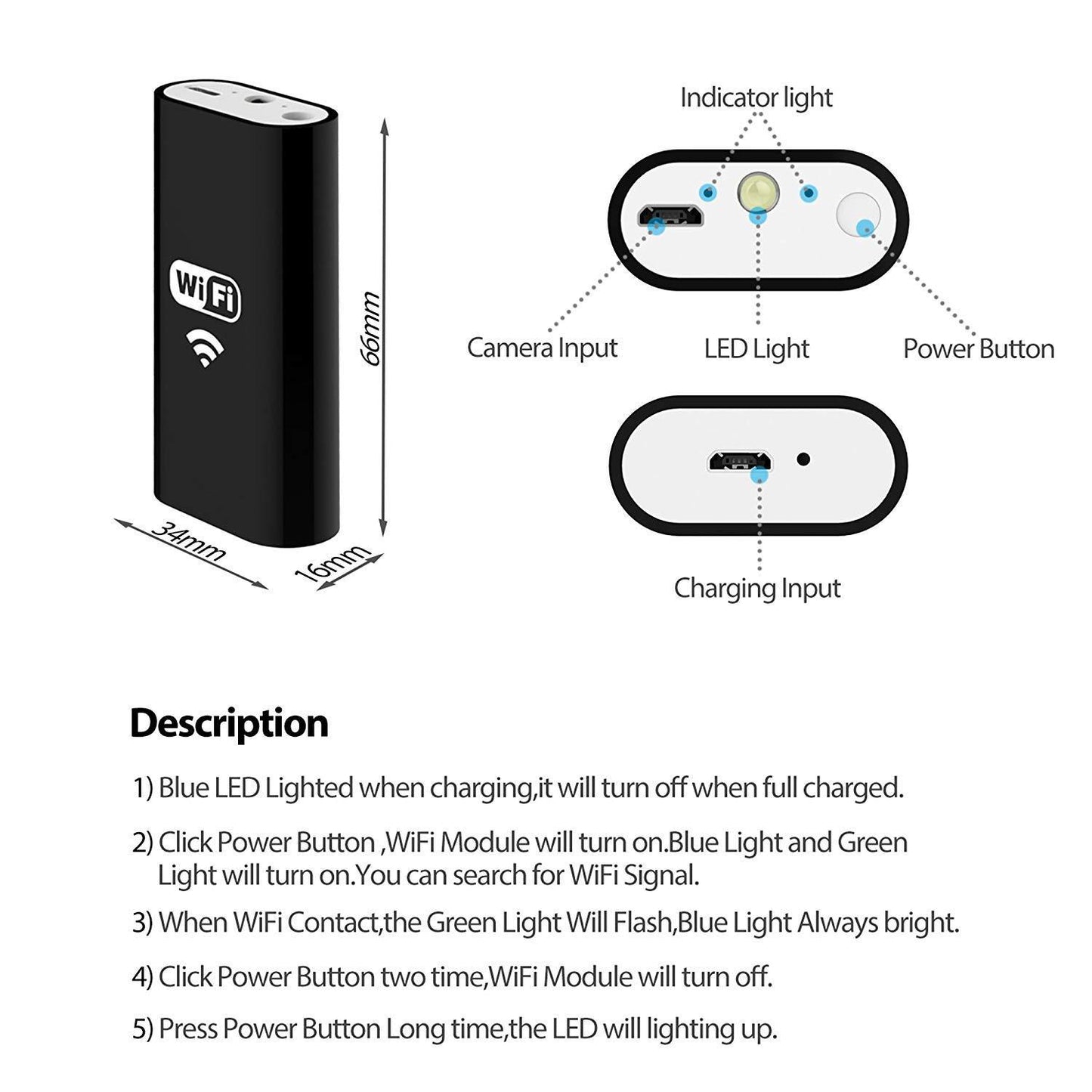 Compatible with Apple, WIFI Mobile Phone Endoscope HD Waterproof IOS Mobile Phone Endoscope